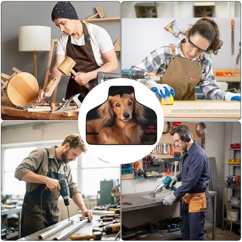 Delantal de trabajo multifunción con 8 bolsillos negro miniatura 6