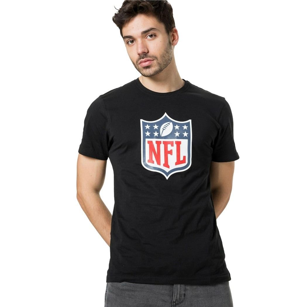 New Era Men's Team Logo NFL Logo Short Sleeve T-Shirt, Black, Large, T-shirt-nfl-black-#9996 - Image 3