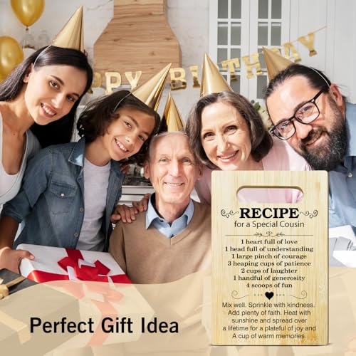 Tabla de Cortar de Bambú para Cocina - Regalo para Primo Especial, Tabla de Cortar con Mensaje para Día de Acción de Gracias, Cumpleaños y Agradecimiento miniatura 6
