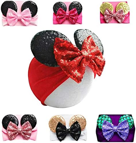 Mouse Ears Headband/Headwrap - Toddler, Baby, Kids - Party supplies - Red