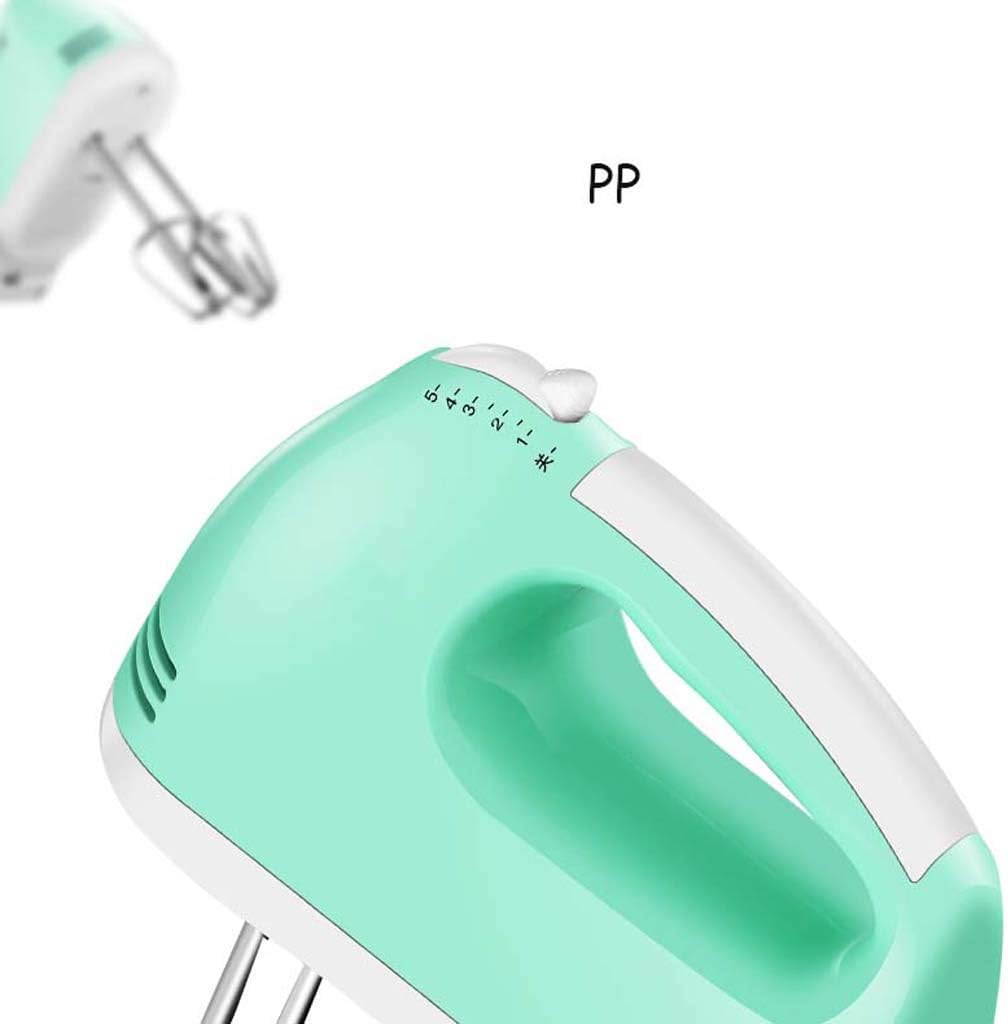 Portable Electric Egg Beater, 5-Speed Light Manual Mixer, Mini Egg Mixer with 2 Mixers, 2dough Hooks, Especially Practical and Easy to Use