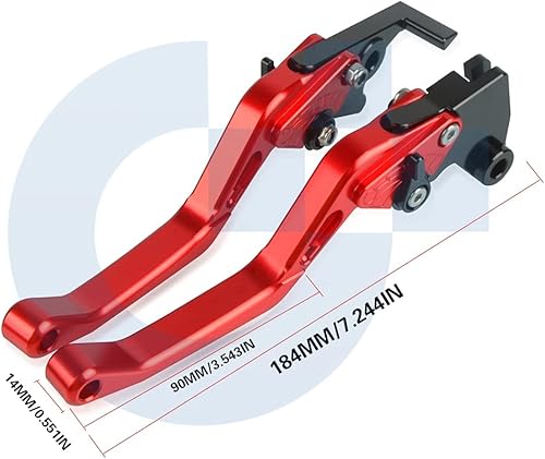 Miniatura 2 de Empuñaduras de manillar de motocicleta Embrague de freno corto Palanca de embrague para Yamaha XT660 XT660R XT660X 2004-2013 2012 2011 2010 2009