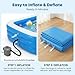 Inflatable Swimming Pool 71”×51”×24” Large Inflatable Pools, Blow Up Pools Durable Family Pool for Summer Water Party, Outdoor, Garden Backyard(180×130×56CM)