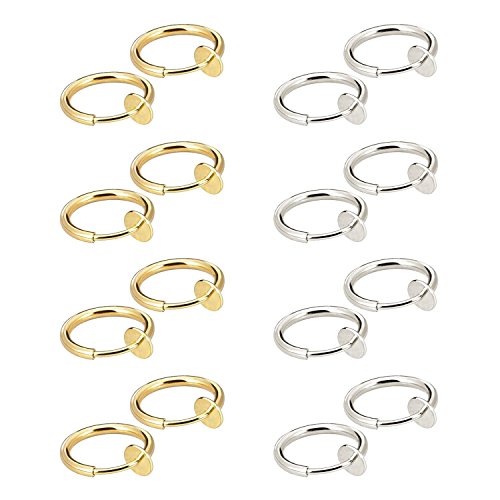 8 pairs value pack color set fake clip on earrings, non piercing …