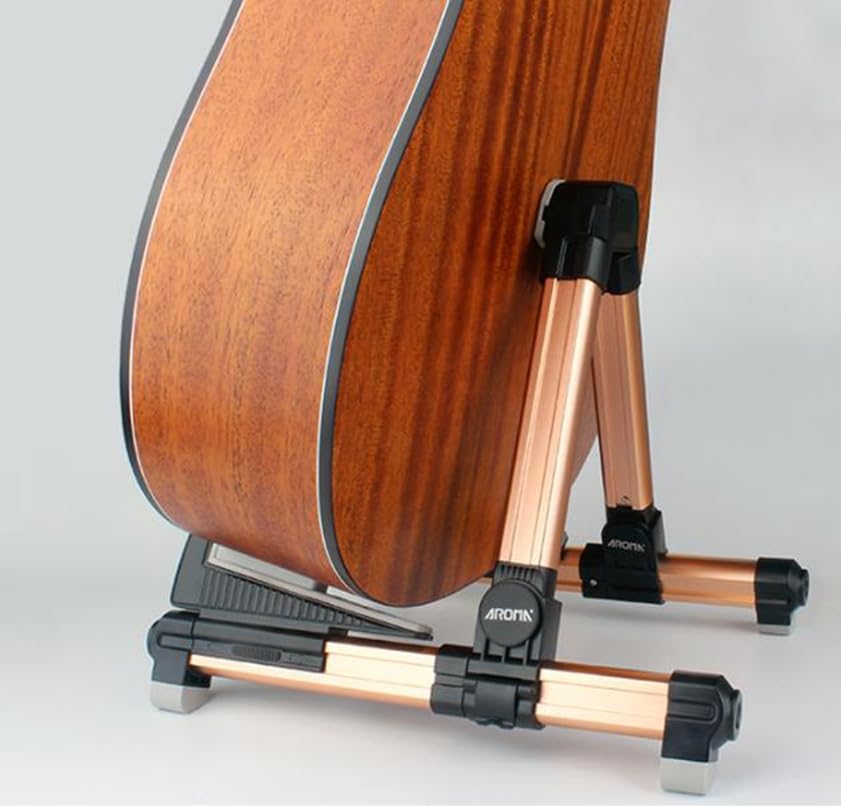 Luminexia Stojak na gitarę uniwersalna składana rama uniwersalna pasuje do gitar akustycznych elektrycznych basowych stojak podłogowy uchwyt