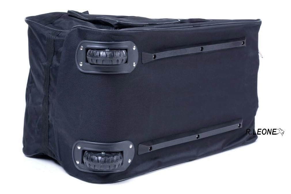 R.Leone TROLLEY BORSONE DA VIAGGIO CON 2 RUOTE RINFORZATE (Blu, 0706 40x40x68cm)