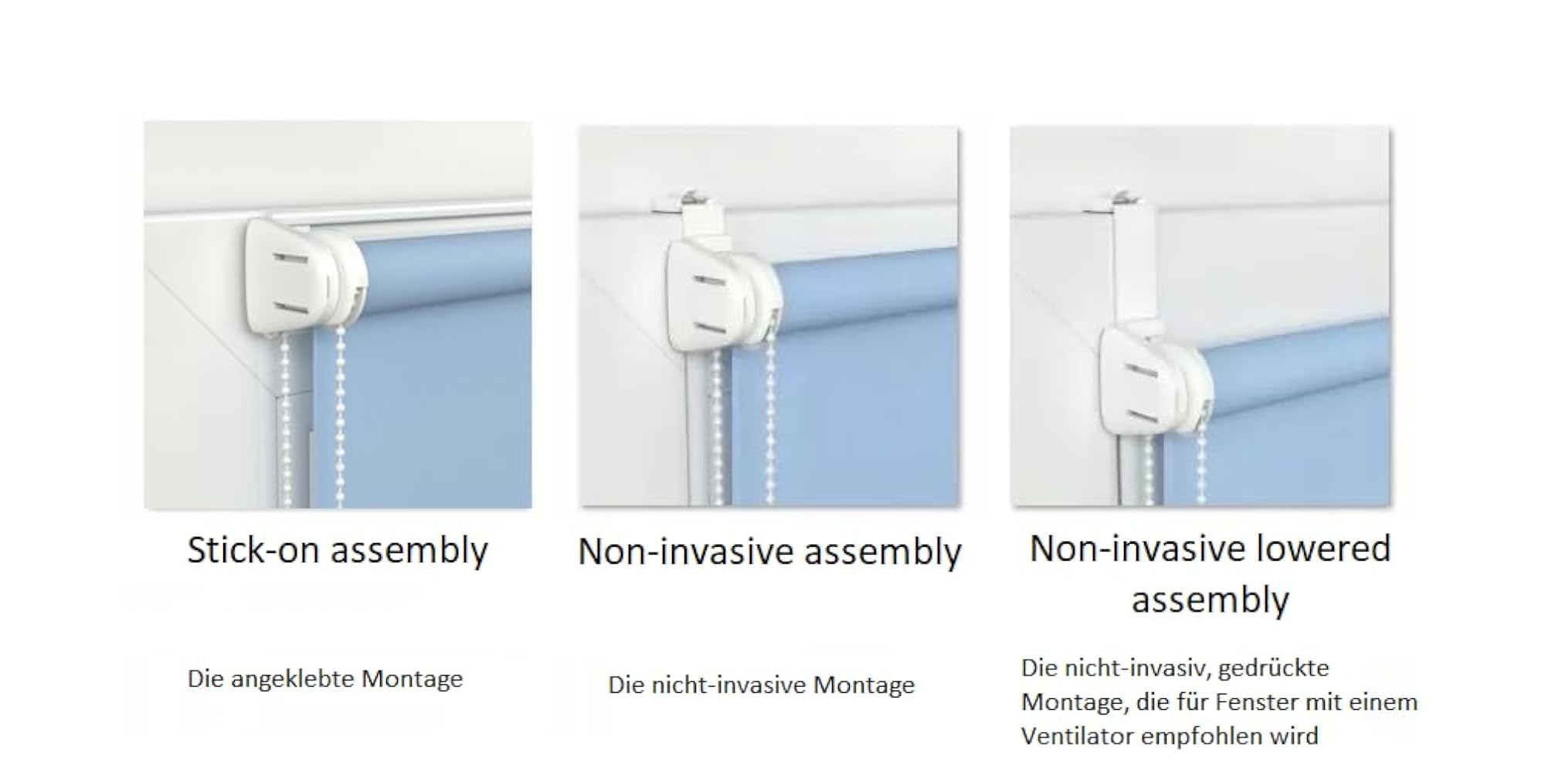 Mini Roller Blind Basic - Non-Invasive Window Roller Blind