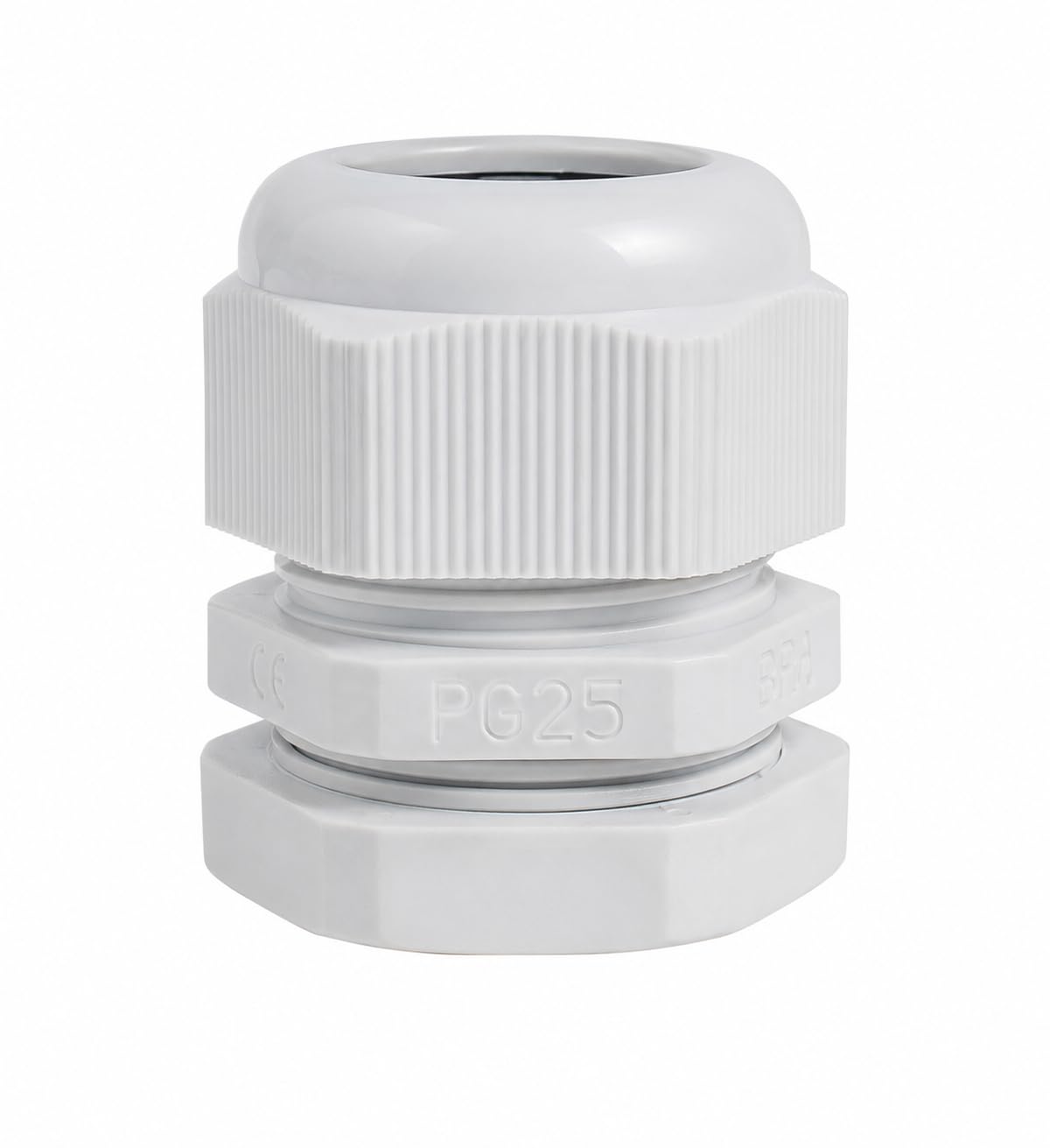 Polyamid PG25 Threaded Cable Gland IP68 Waterproof (15) | for Electrical Panel, Junction Box & Cable Sealing (White)-image-4
