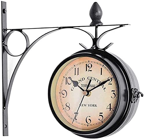 Relojes al aire libre de doble cara a bateria para pared de jardin