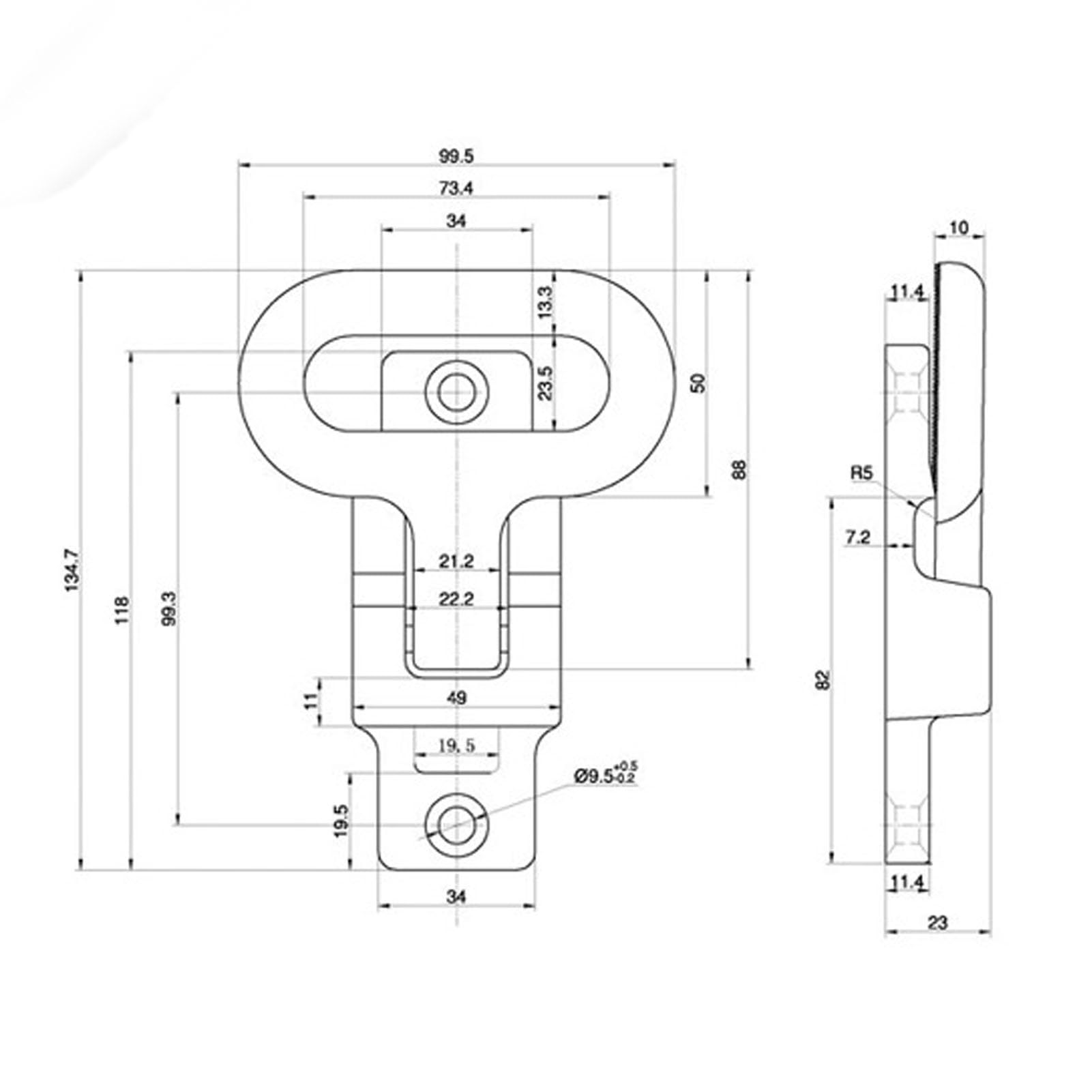 CHICIRIS Stahl-Klappstufe, Faltbare Maststufe, 4 Stück, rutschfest, Strapazierfähig, 90-Grad-Klappdesign, 9,9 X 5,1 cm, Stufe für LKW, Anhänger, Wohnmobile, Boote, Busse, Wohnmobile