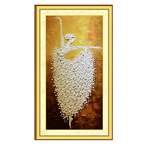 Point de croix danseur de ballet simple à broder effet tableau - 2