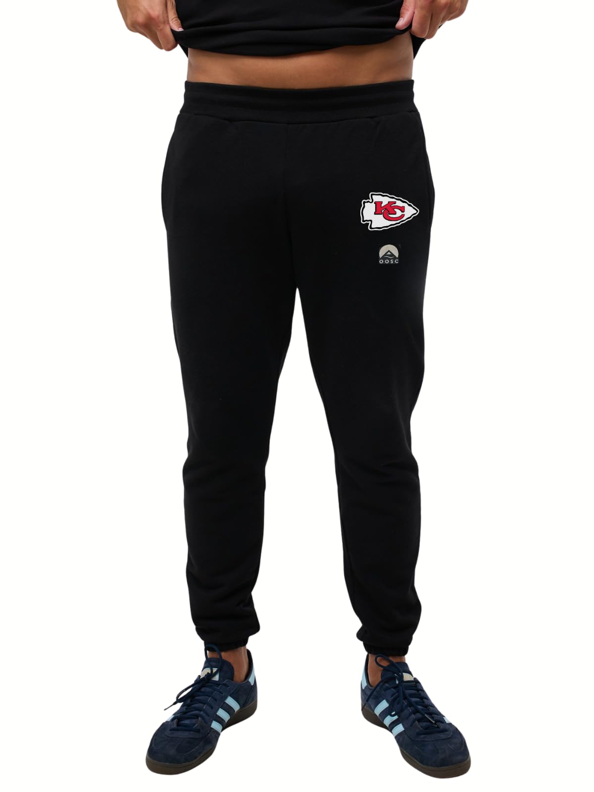 OOSC Mens Kansas City Chiefs Sweatpants, Black, 3XL EU