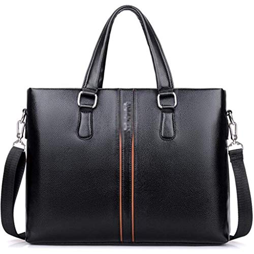 Slim Soft Briefcases for Men,Leather Mens Briefcase laptop Tote Bag with for Files Portfolio4