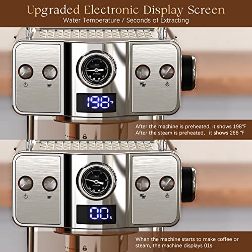 Frossvt 20 Bar Espresso Machine, Stainless Steel Espresso Machine With Milk Frother For Latte, Cappuccino, Machiato,For Home Espresso Maker, 1.8L Water Tank #TOP1