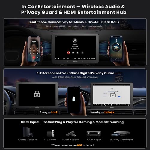 Image of X10 10.1 inch QLED Touchscreen Double Din Car Stereo with Dashcam | 8G+128G, Dual 1080P Cam, AI Vision, Parking Monitor, Remote Live View, 4G LTE & GPS, Wireless CP /AA, DSP Audio & HDMI In
