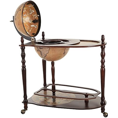 HOMCOM Vintage Globe Wine Bar Cart Cover