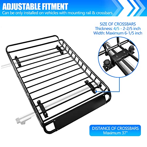 image for KAIRAY Roof Rack Cargo Basket 50