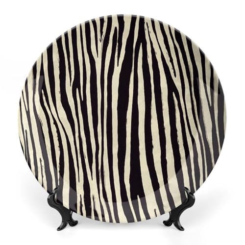 Zebra Striped Bone China Plate