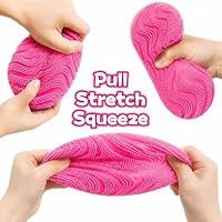 Fuzz Ball Squishy Stress Ball,Soft Fidget Squishy Fuzz Squeeze Ball for Adults,Anxiety Stress Relief Toys,Party Favors Gift for Adults (Pink Ball) — image 3