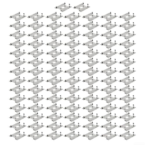 Lot de 100 clips de mise à la terre en acier inoxydable argenté pour panneaux solaires, joint conducteur pour toit photovoltaïque et systèmes de montage au sol