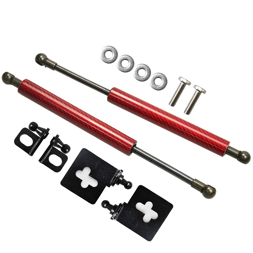 TSUBASA Lift Supports for Nissan SILVIA S15 200SX SR20DET 1999-2002 Front Bonnet Hood Modify Carbon Fiber Gas Charged Shock Dampers Spring Struts Bar (2 PCS) (Black carbon fiber)