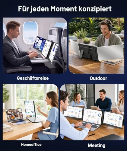15,6" Laptop Bildschirm Erweiterung, 1080P FHD Tragbarer Monitor – Ansicht 7