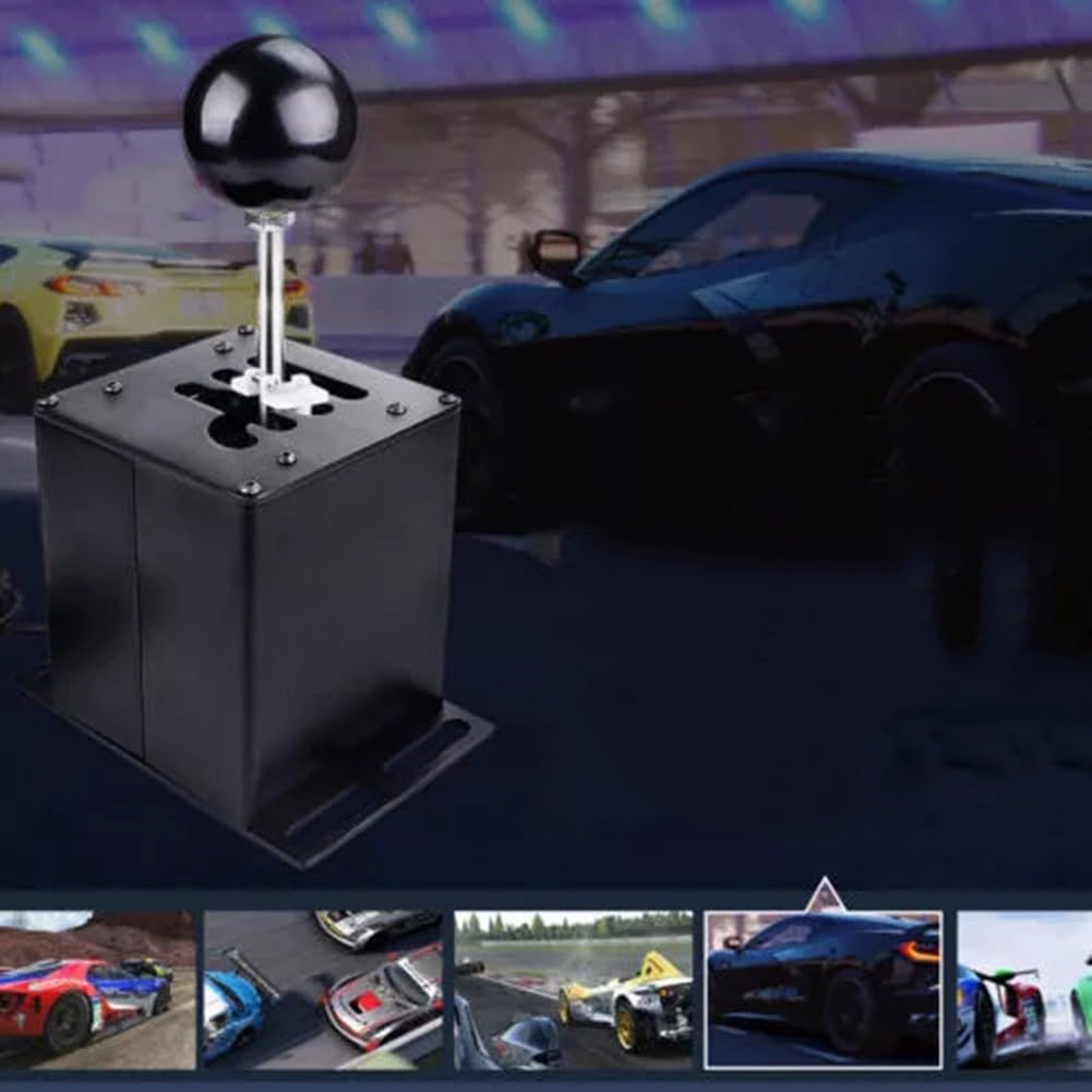 H-Muster Schalthebel für Logitech G29 G27 G25 & Thrustmaster T300 T500 6+R/7+R Speed Sim Racing Stick Aluminiumlegierung PC USB Gaming Zubehör 7 Geschwindigkeiten + R-HB039