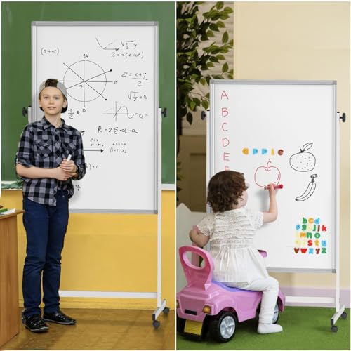 Whiteboard double face magnétique 120x80 effaçable à sec et pivotant - 6