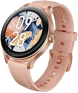 Ryze Flex Gen 2 Bluetooth Fitness Tracker Smart Watch, Pink and Stone | Monitors heart rate, blood oxygen, sleep and stress, 50 workout modes, AI running, IP68, 7-day battery, Strava sync