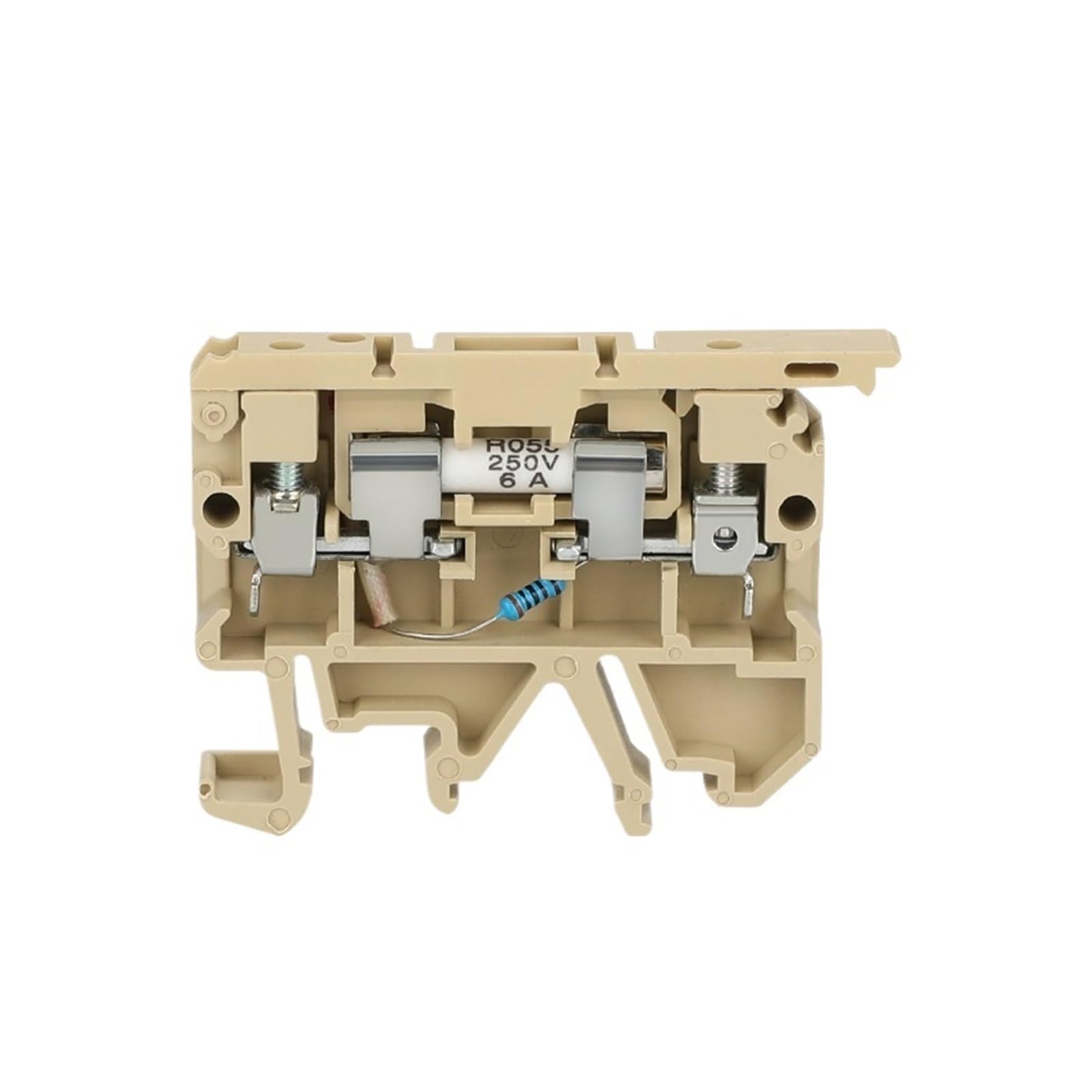 ASK1EN – lumière LED 24V/220V, 5x20mm, 0.5-10A, porte-fusible, bornier sur Rail Din, connecteur à vis 4 mm², 10 pièces, SAK ASK1LDEN ASK 1EN(Gray -220V LED,With Fuse 6A)