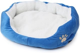 Colchón Manta Cama Para Mascotas Mascotas Rosa Gato Perro Redondo Invierno Cálido Saco De Dormir Cama Cojín Estera Larga Felpa Suave Cama Para Mascotas Cama Gatos Perros ( Color : D , Size : 50*40*20c
