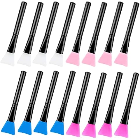Ainvhh 16 Pcs Silicone Magic Brushes,Reusable Silicone Epoxy Resin Applicator Sticks for DIY Painting Mixing & Spreading to Glitter Tumblers, Acrylic Cups, Mug Cover