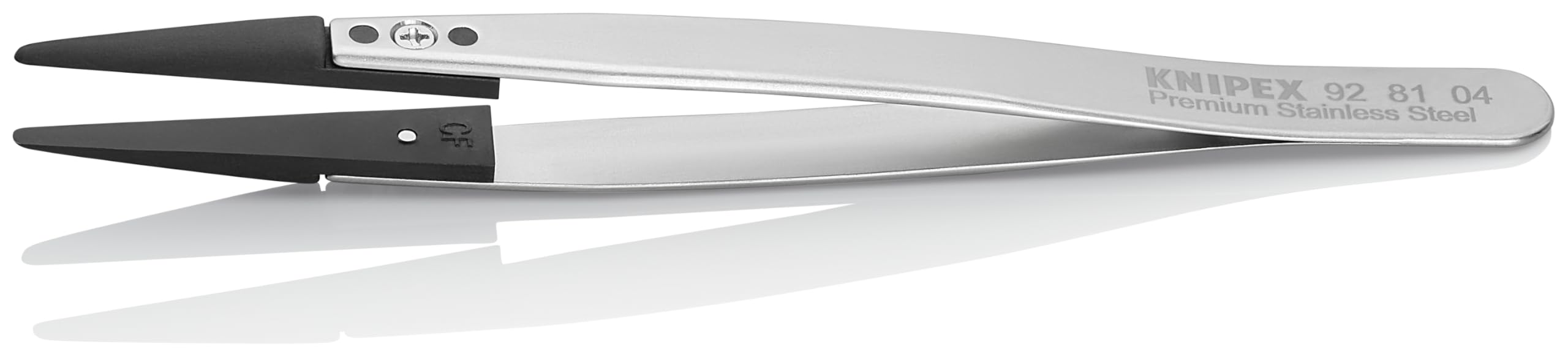 KNIPEX Pinzetta con punte intercambiabili ESD opacizzate 130 mm, 92 81 04