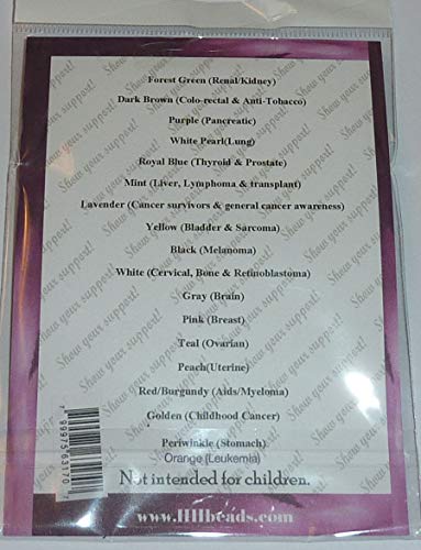 Hidden Hollow Beads Cancer Awareness Stretchy Bracelet, .925 Sterling Silver, Strong Stretch Cord Fits Most Wrists2