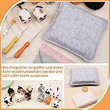 Doxiru 12-teiliges Nadelfilz-Set, Tiermotive gestalten, Nadelfilz-Set mit Anleitung, Nadelfilz-Starterset mit Grundausstattung für DIY-Projekte, Heimdeko und Geburtstage