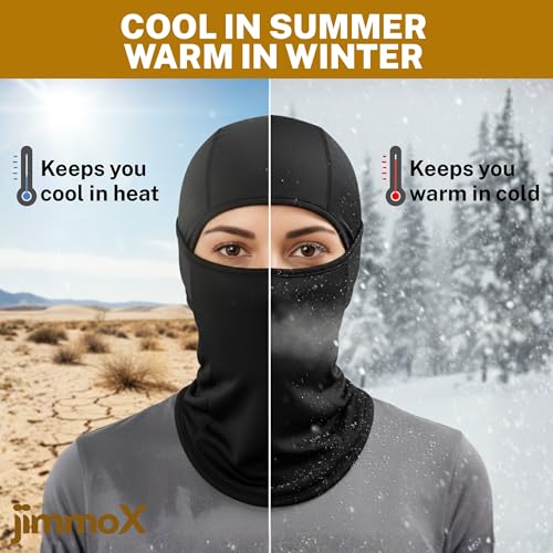 Image of Full Face Balaclava for Men & Women - UV Protection, Breathable, Anti-Dust & Sweat Absorbing, Stretchable Ski Mask, Helmet Liner for Bike Riding, Cycling