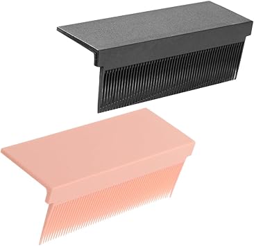 Cabilock 2pcs Hair Straightener Brush Plastic Hot Comb Attachment for Hair Straightening and Grooming, Suitable for Home and Salon Use, Easy Styling Tool