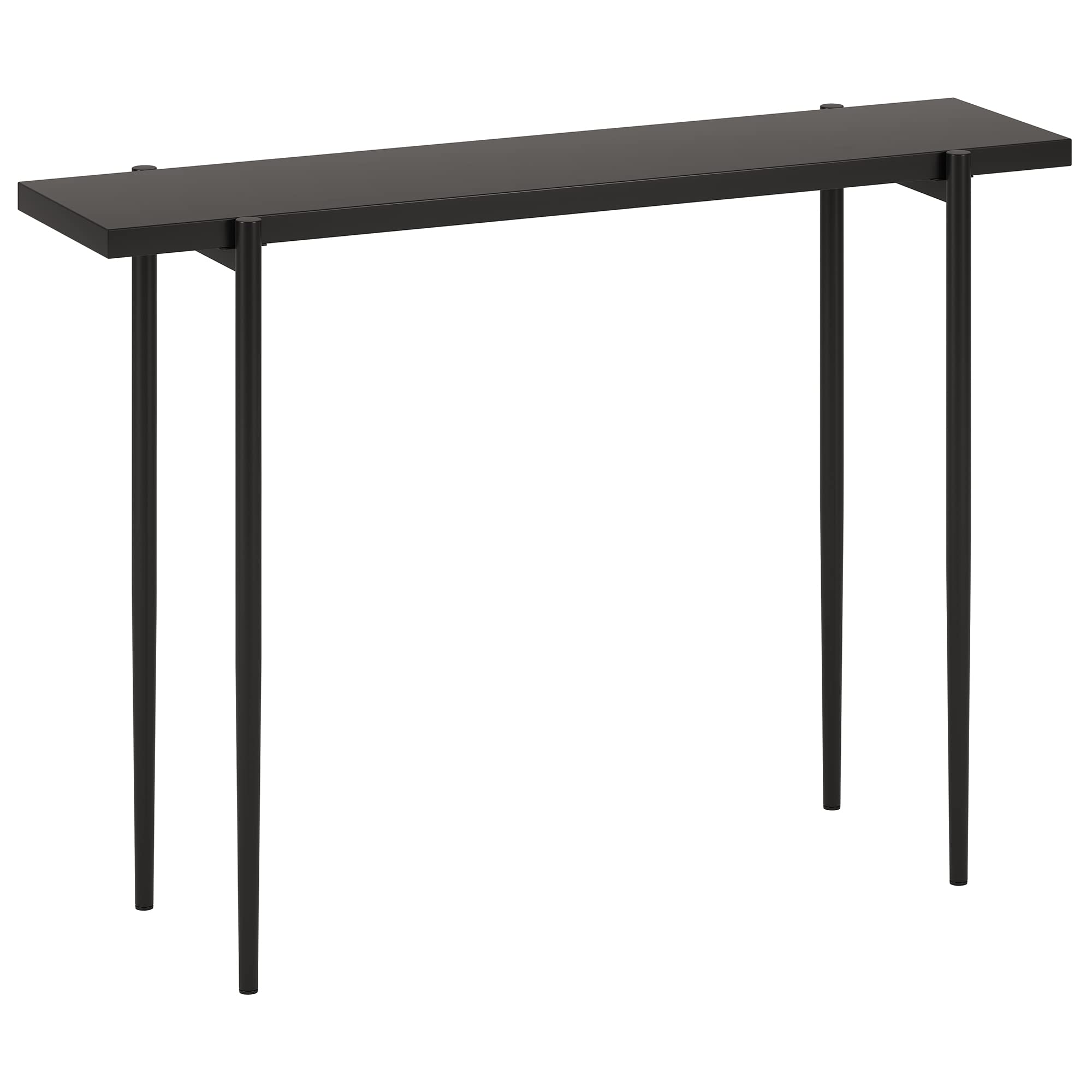 Henn&Hart Harper Console Lunga 164 Cm Nero - Tavolo Da Ingreso Con Scaffali In MDF E Telaio In Acciaio