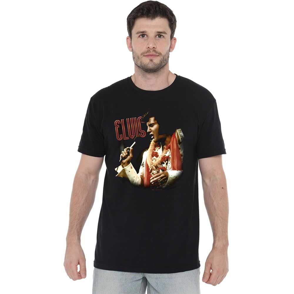 Elvis Presley Men's Black Soulful T-Shirt in Size M, Sports Direct