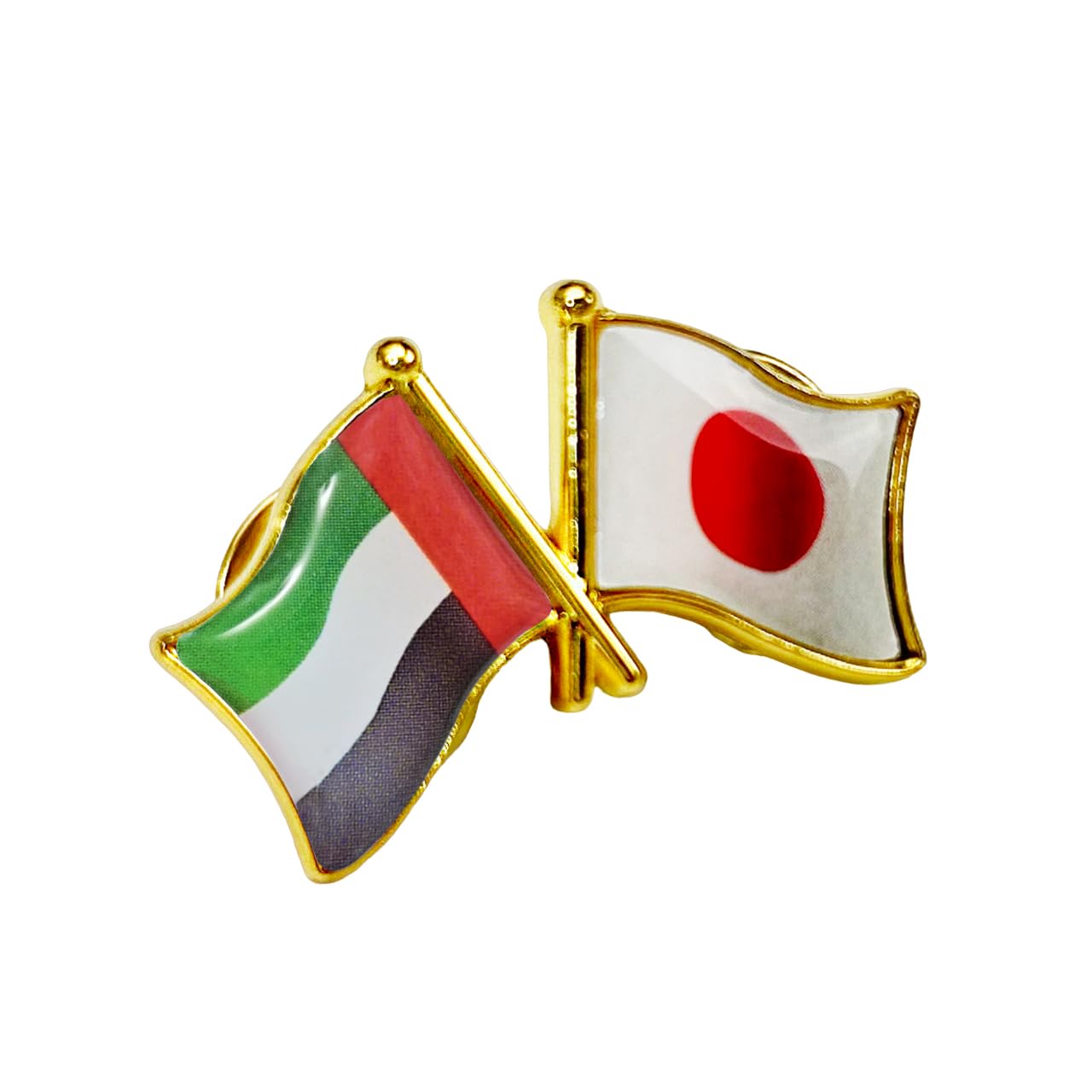 Amazon.co.jp: 国旗ピンバッジ ダブル国旗 友好バッジ 日本と38カ国