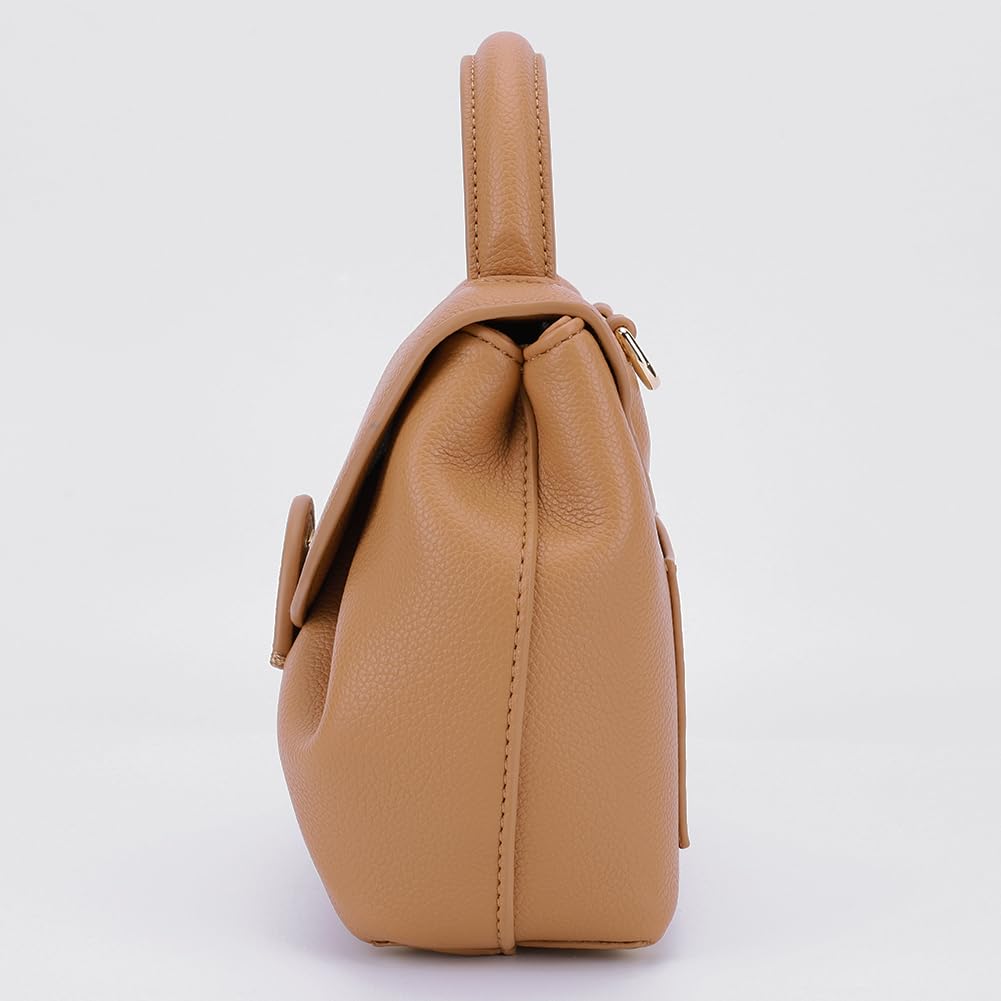 bolsos elegantes para mujer, bolso con asa superior de cuero PU de gran capacidad, bolso sencillo con correa desmontable para viajes al aire libre