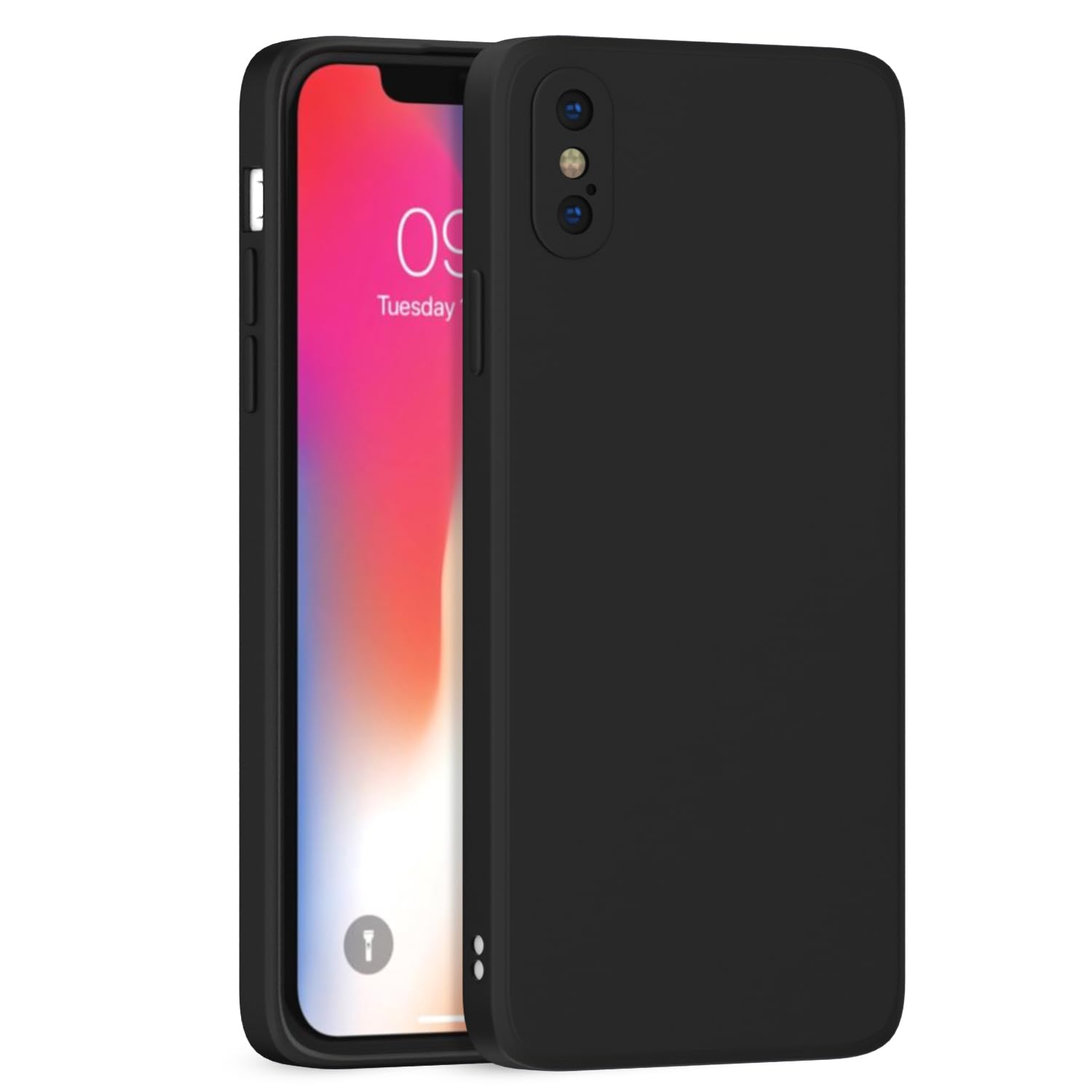 Pikkme Back Cover Soft Matte Liquid Silicone TPU | Camera Protection | Shockproof Slim Back Case for iPhone X/XS (Black) (B0BNB792RD) Amazon Price History, Amazon Price Tracker