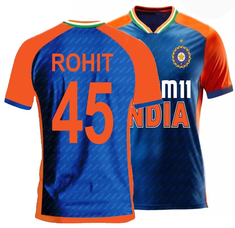Sports India World Cup Cricket Team T Shirt Jersey for (Kid's, Boy's & Mens) L1020-picture-30
