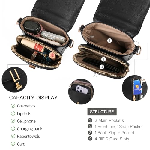 GOIACII Phone Purse Small Crossbody Bags for Women Travel Wallet RFID Blocking2