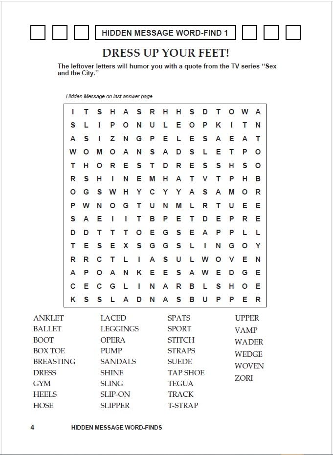 Hidden Message Word-Finds Word Search Puzzle Book image 2