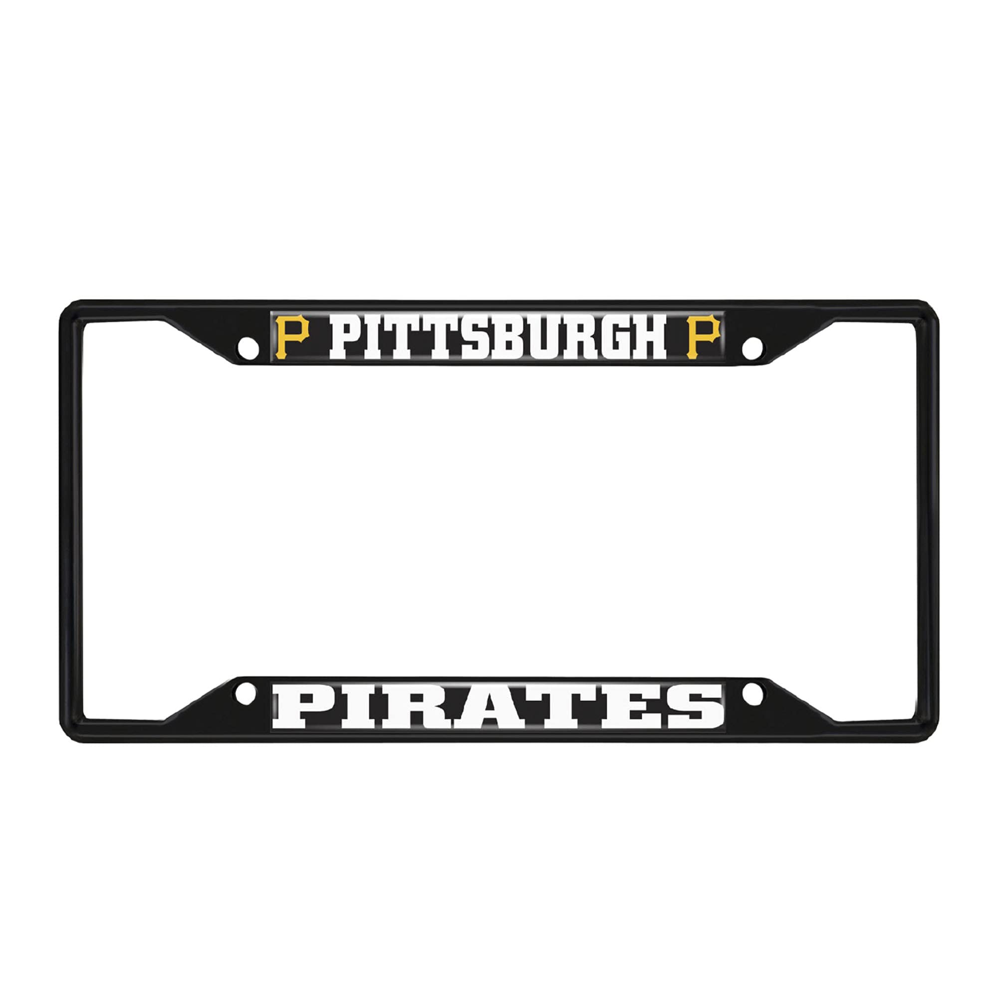 Fan Mats 31317: Pittsburgh Pirates Metal License Plate Frame Black Finish