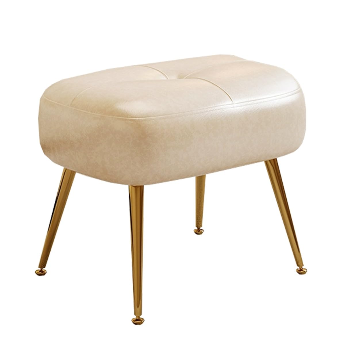 Banco de zapatos versátil con asiento de cuero moderno 1