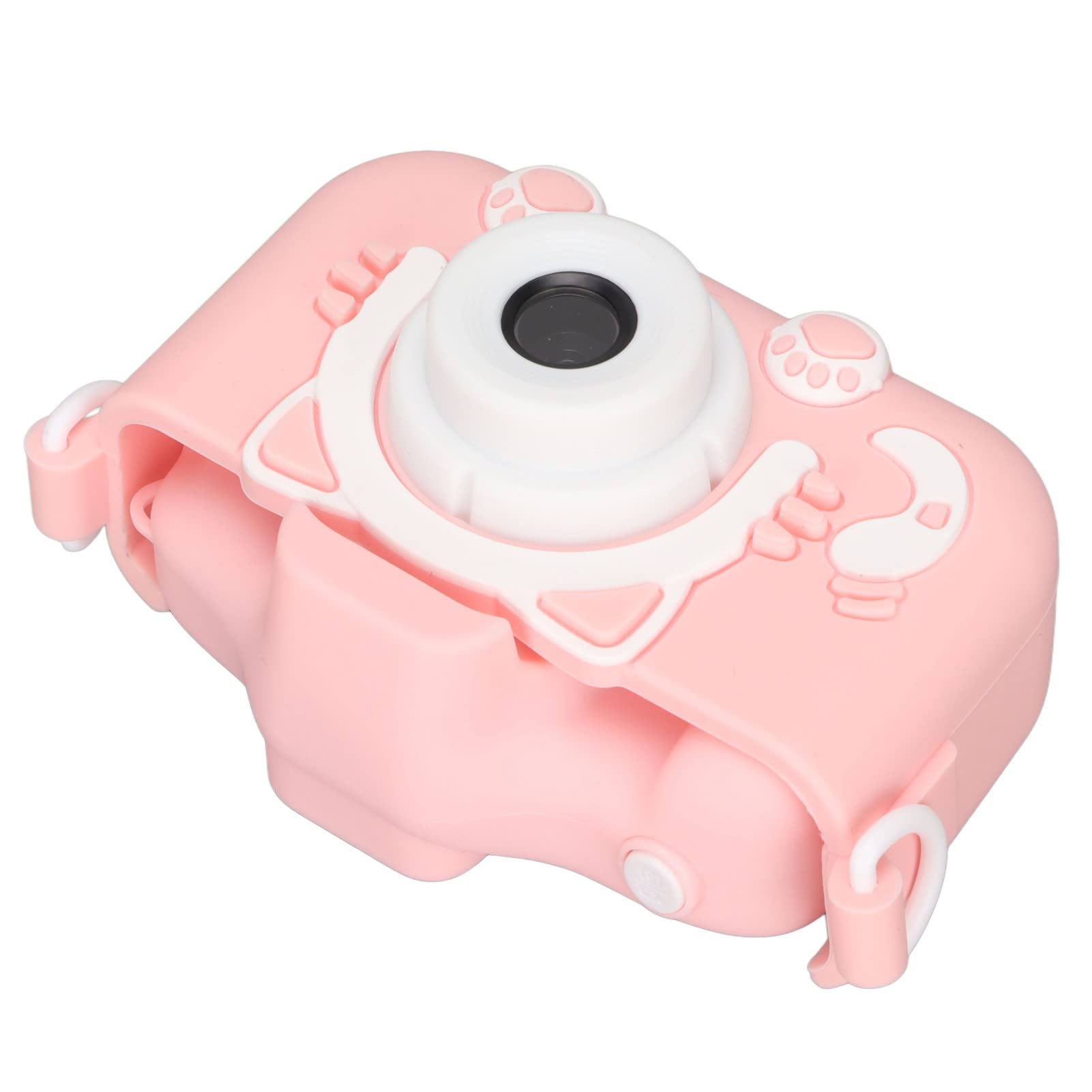 Cyfrowa kamera wideo dla dzieci z funkcją MP3, wbudowanymi grami edukacyjnymi, materiałem silikonowym, prezentem na Boże Narodzenie Urodziny(Pink with memory card and card reader)