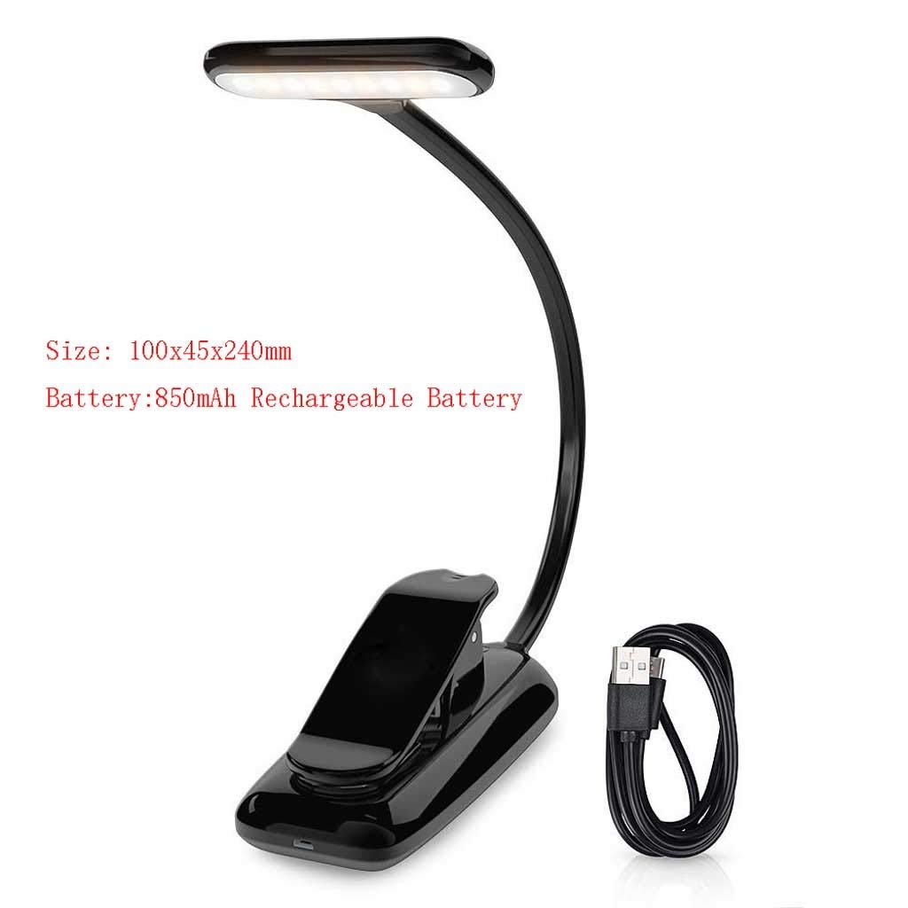 Lámpara de Escritorio Libro de Lectura lámpara de Lectura del Libro del USB Luz Recargable de luz LED luz Flexible Dimmer Tabla Clip de la lámpara portátil lámpara de Escritorio para Lectura