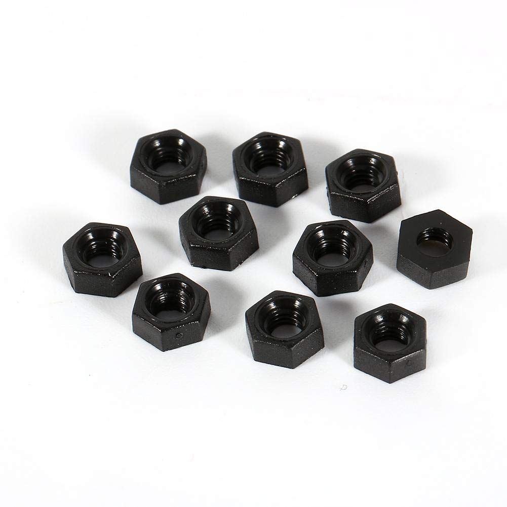 Hex Nuts Assortment Kit – 100 Pcs M3 Nylon Insert Hex Lock Nuts, Black, Metric Thread, Durable & Corrosion-Resistant Hardware